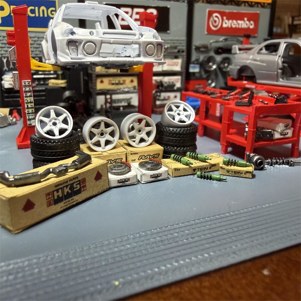 Diorama 1:64 Hub Caliper  Mode - Auto Repair Shop Japan review and price