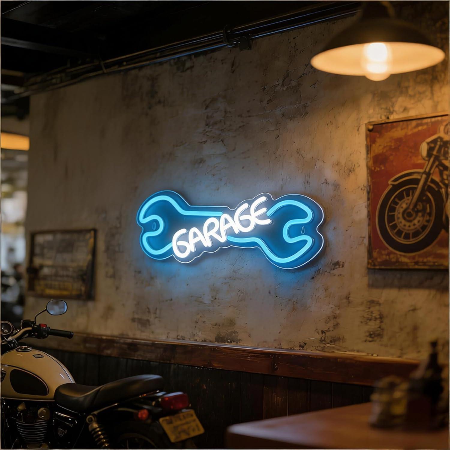 Garage Neon Sign USB Powered L - Auto Repair Shop Signs review and price
