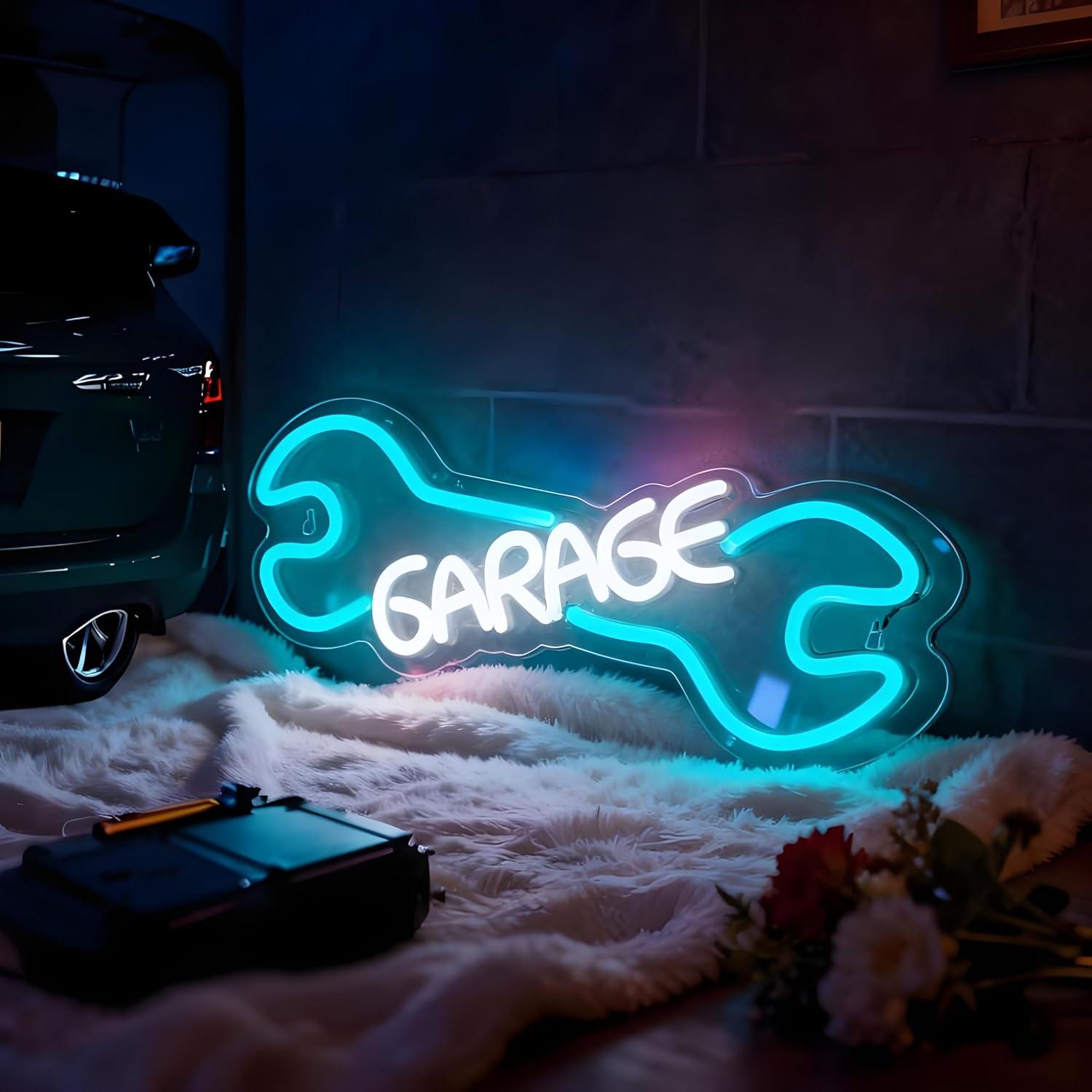 Garage Neon Sign USB Powered L - Auto Repair Shop Signs review and price