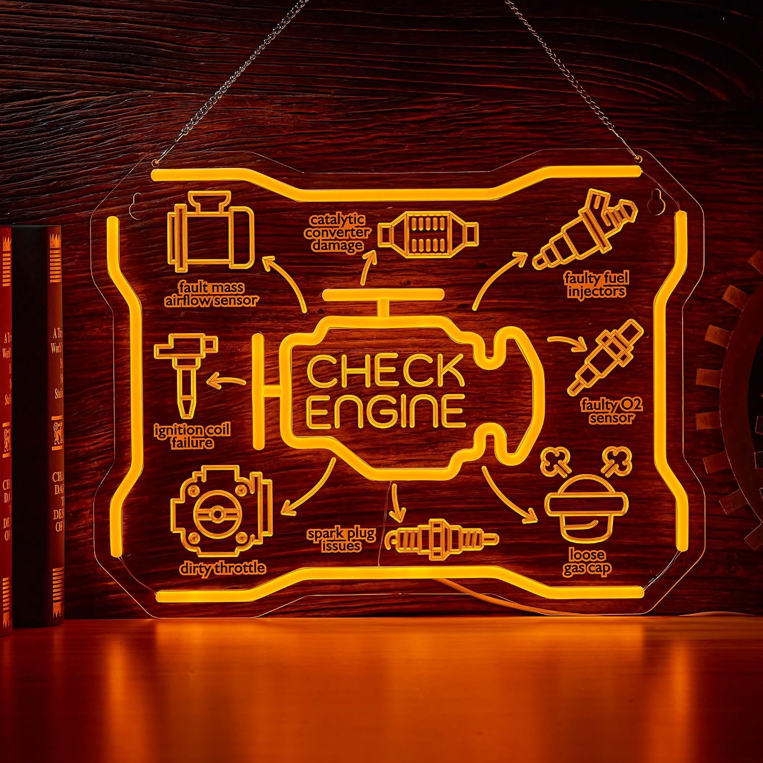 Check Engine Neon Sign USB LED - Auto Repair Shop Signs review and price