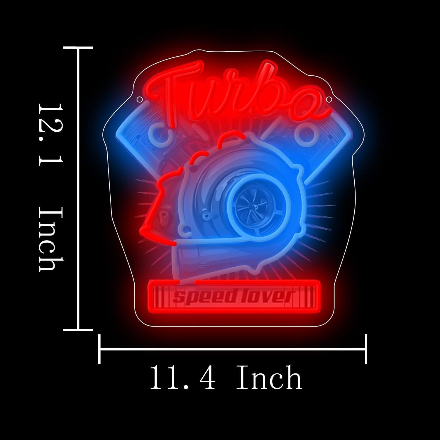 Turbo Engine Neon Sign Dimmabl - Auto Repair Shop Signs review and price